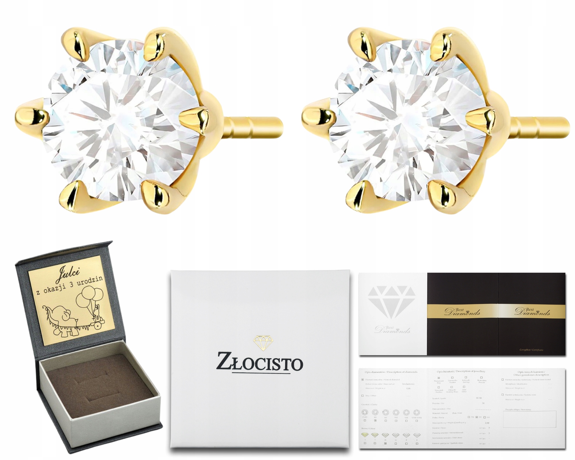 Luxusní Náušnice 585 S Diamanty 1,40 KArátOVÉ Brilianty Zlato Jako Dárek