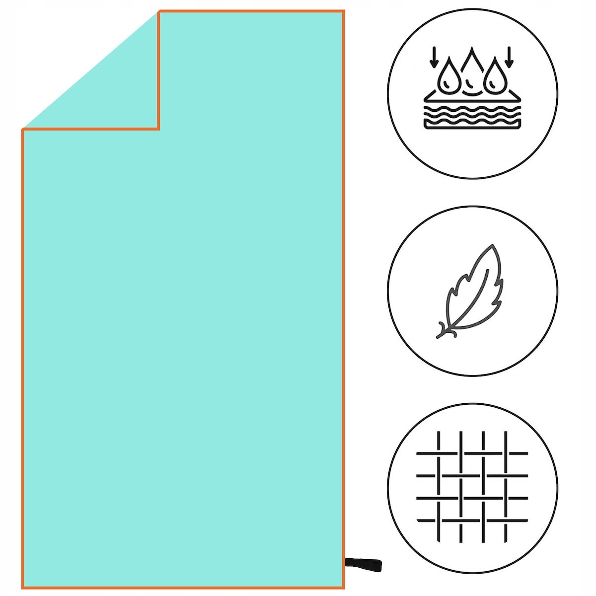 RĘCZNIK KĄPIELOWY SZYBKOSCHNĄCY PLAŻOWY Z MIKROFIBRY 75x150cm SPORTOWY DUŻY Marka Springos