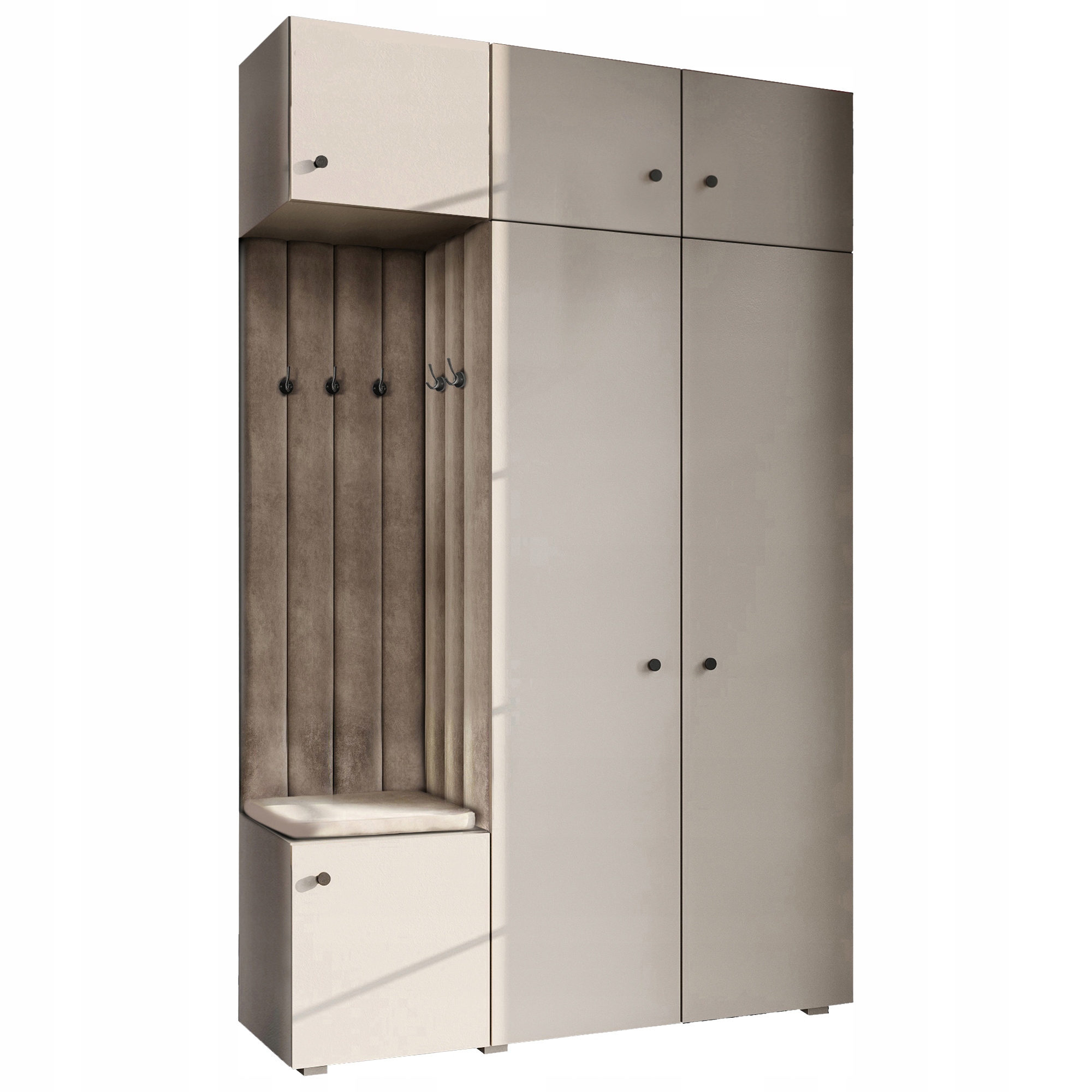 Šatník Do Předsíně Sedák Nadstavba Panely Kašmír Černý Knoflík 5