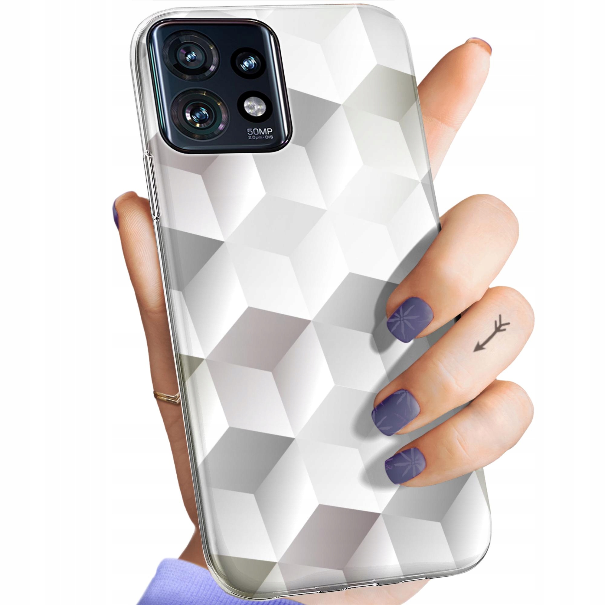 Etui Do Motorola Edge 40 Pro 3D Geometryczne Iluzja Obudowa Case