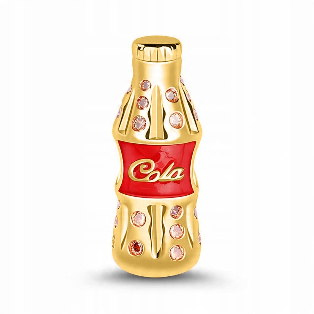 

Charms złoty Coca Cola Kola Napój srebro 925
