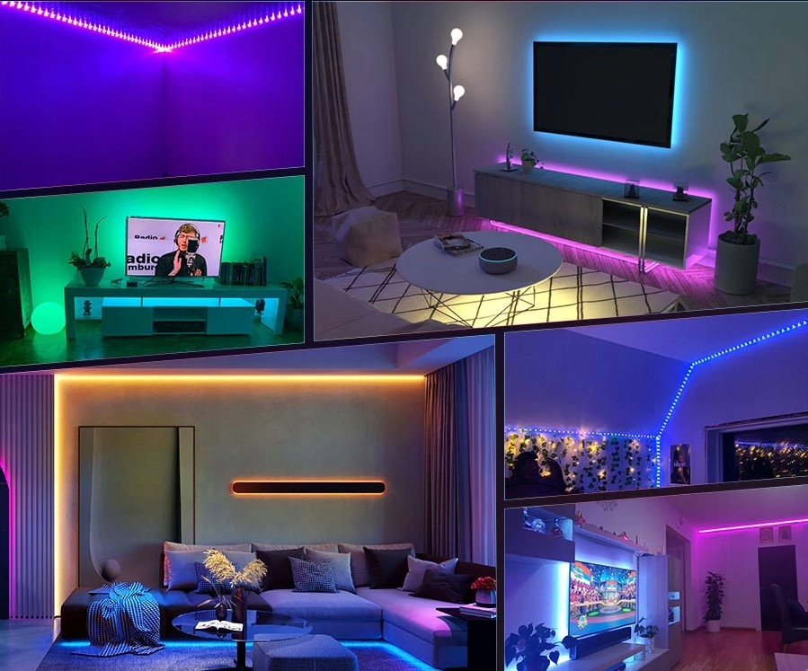 Taśma LED RGB kolorowa 15m + pilot Bluetooth Długość 15 m