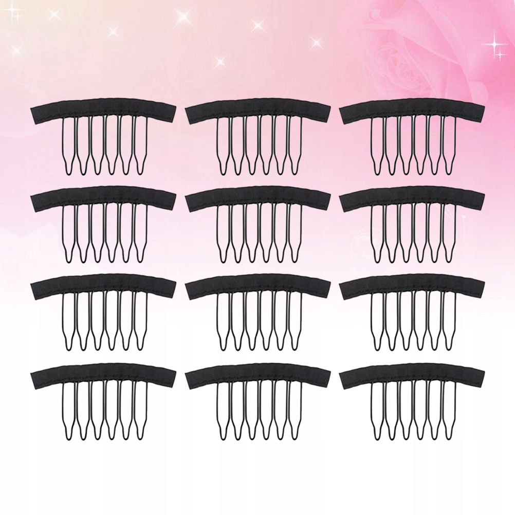 CZAPKA Z PERUKĄ GRUBA SZPINKA DO TRESKI METALICZNE ZAPRASZAKI Kolor dominujący czarny