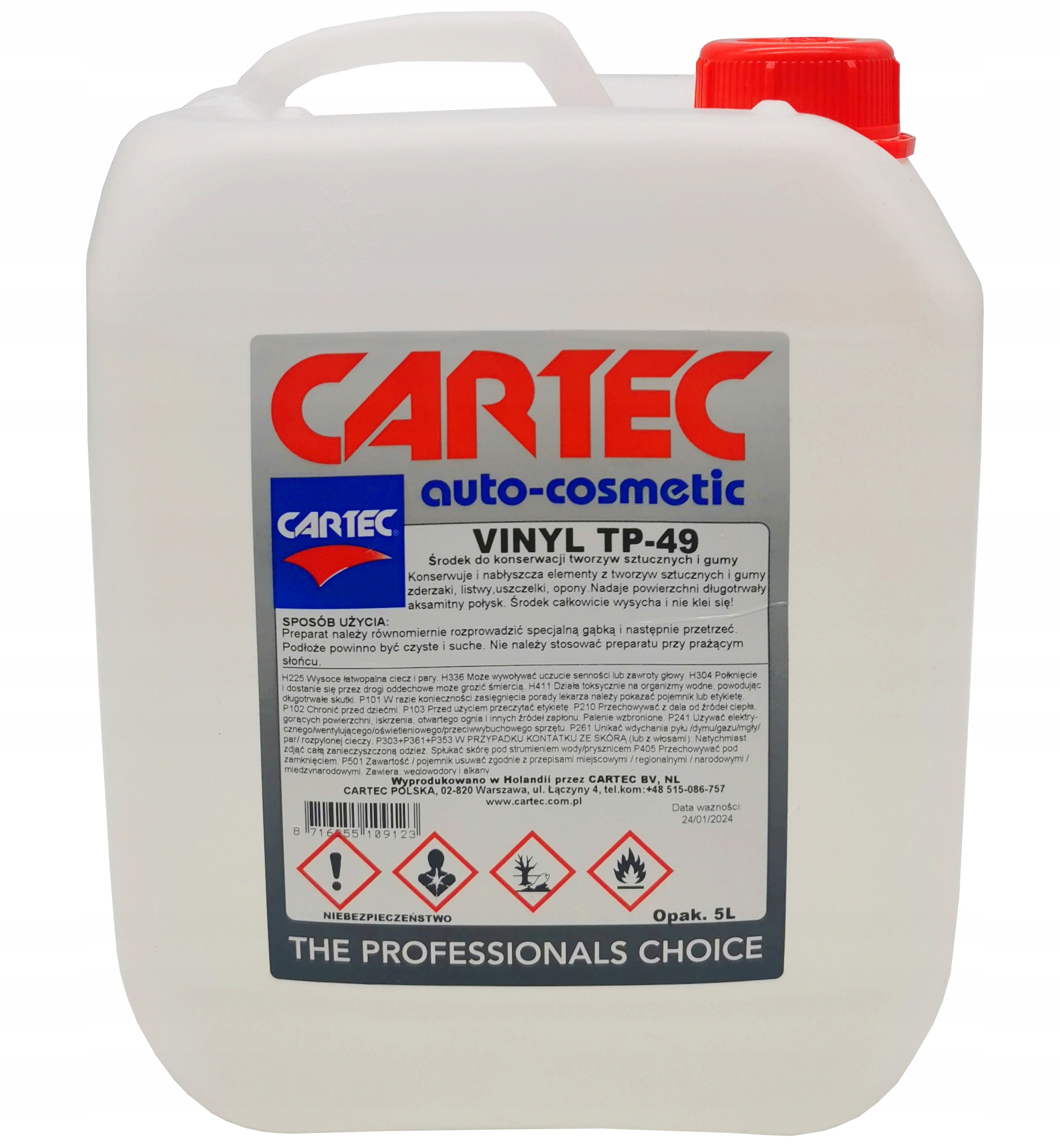 Cartec Vinyl TP-49-For external plastics. and 5Л tires