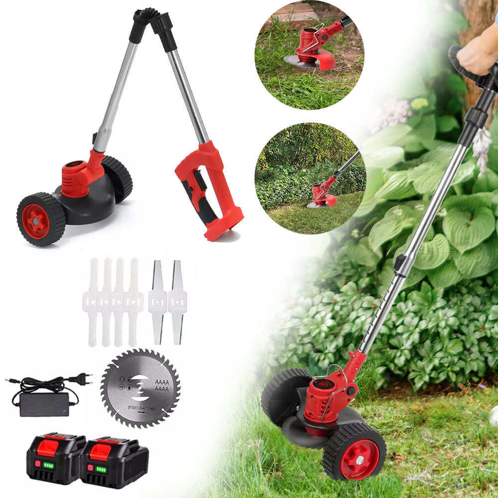 Bezdrátová Sekačka Na Trávy Se 2 Hnacími Koly, Tichý Chod