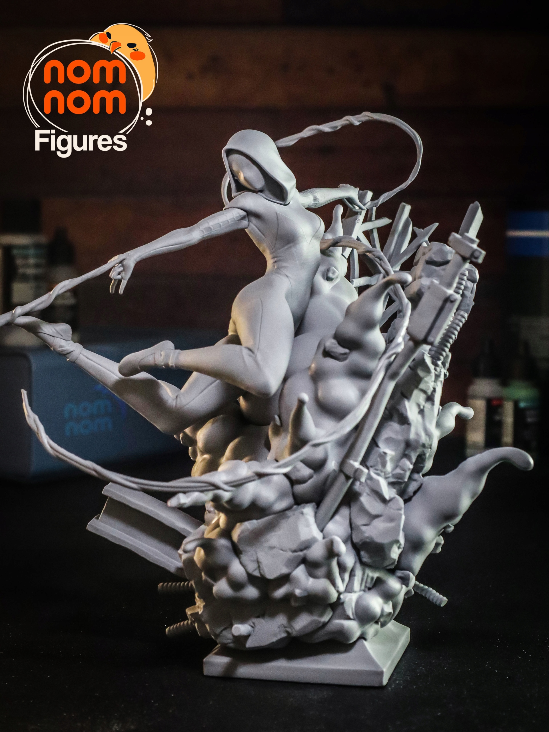 Figurka Spider Gwen Into the Spider Verse NomNom Figures 3D tisk 14K