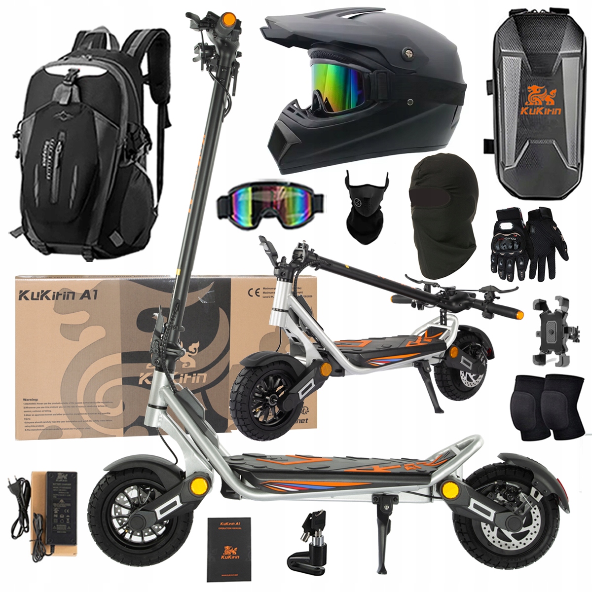 Kukirin A1 2025 Nowy składane pojazdy elektryczne 1000W 45KM/H 48V 13Ah 10"