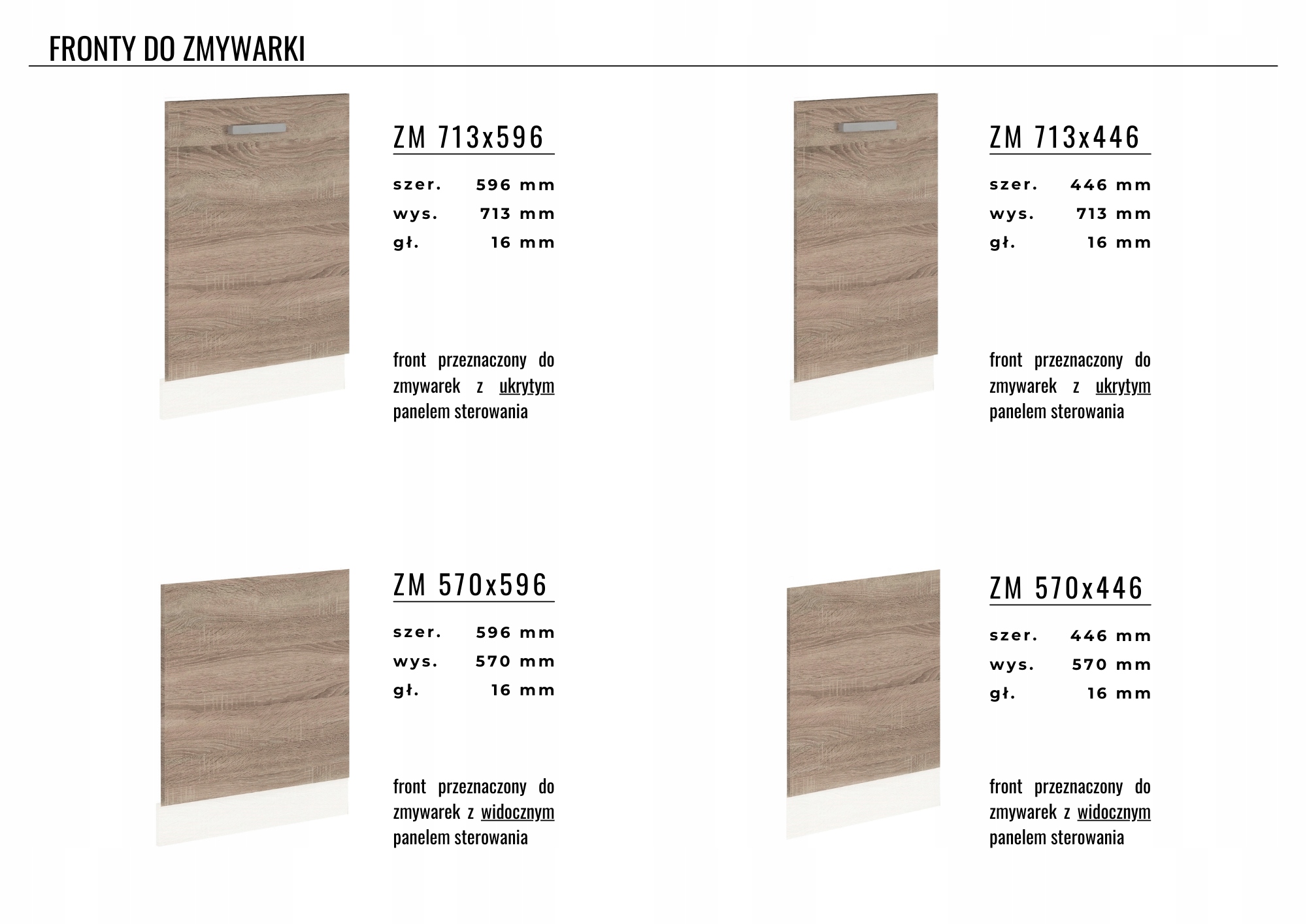 Szafka kuchenna OXFORD 40 D 1S 1F ZB + blat Kolor frontów dąb truflowy