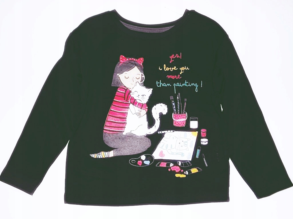 

Bluzka Dziewczęca *aplikacja *bawełna ***4-5L ^110