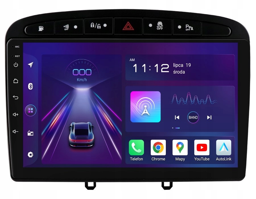 Radio Nawigacja Android Peugeot 308 308S 408 Lte Carplay Dsp 8/256GB Czarne