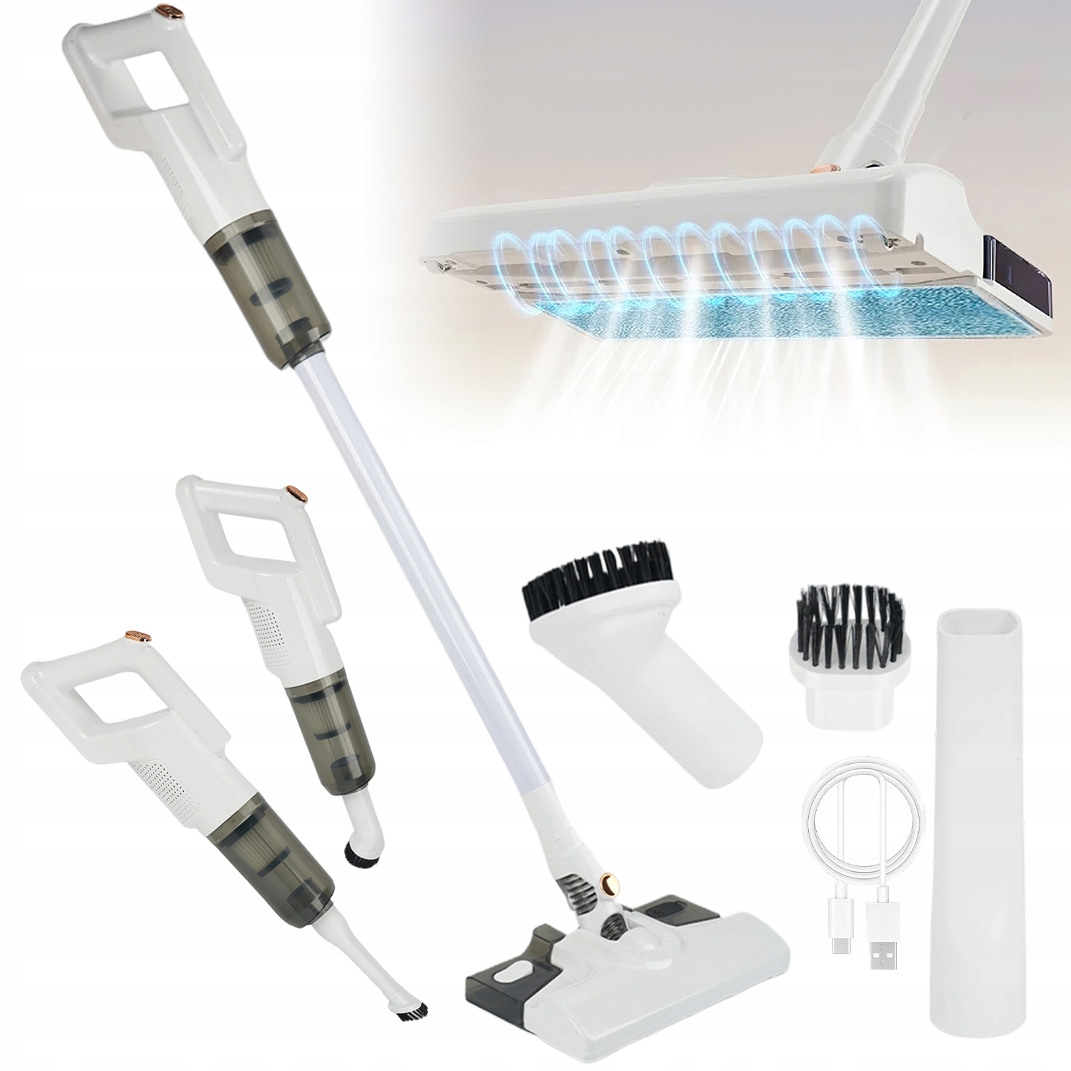 Odkurzacz Mop Odkurzacz Samonośny, Wydajny Bezprzewodowy Odkurzacz 7000 Pa