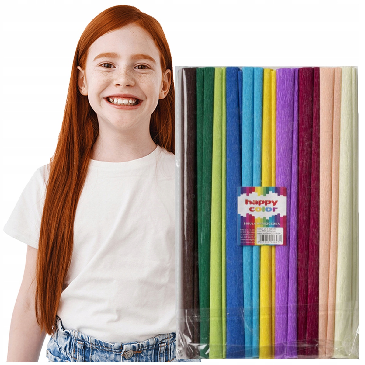 HAPPY COLOR OZDOBNA BIBUŁA DO PRAC PLASTYCZNYCH Marka Happy Color
