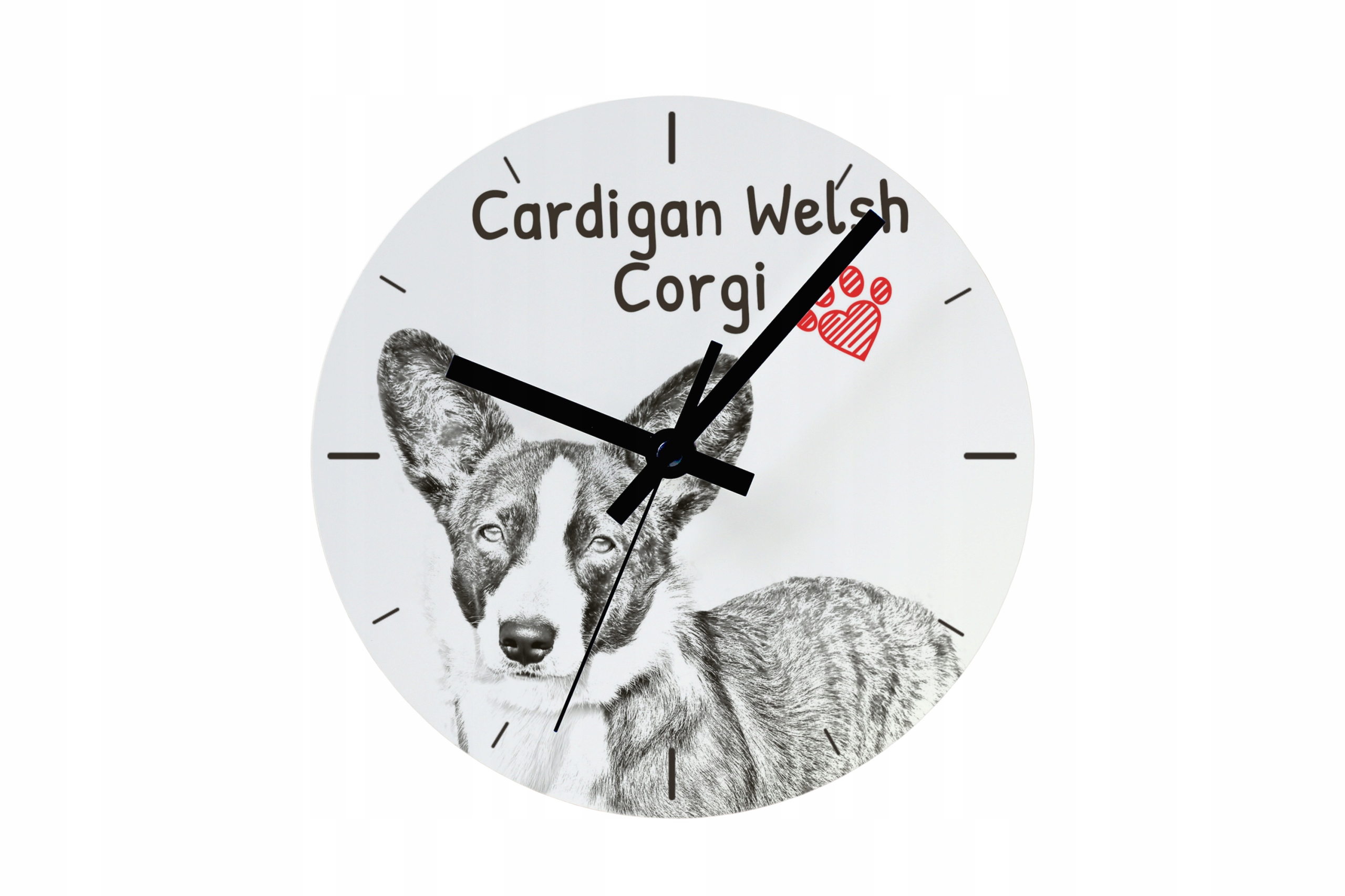 Cardigan Welsh Corgi hodiny se psem, závěsné a stojící, personalizace fotografií
