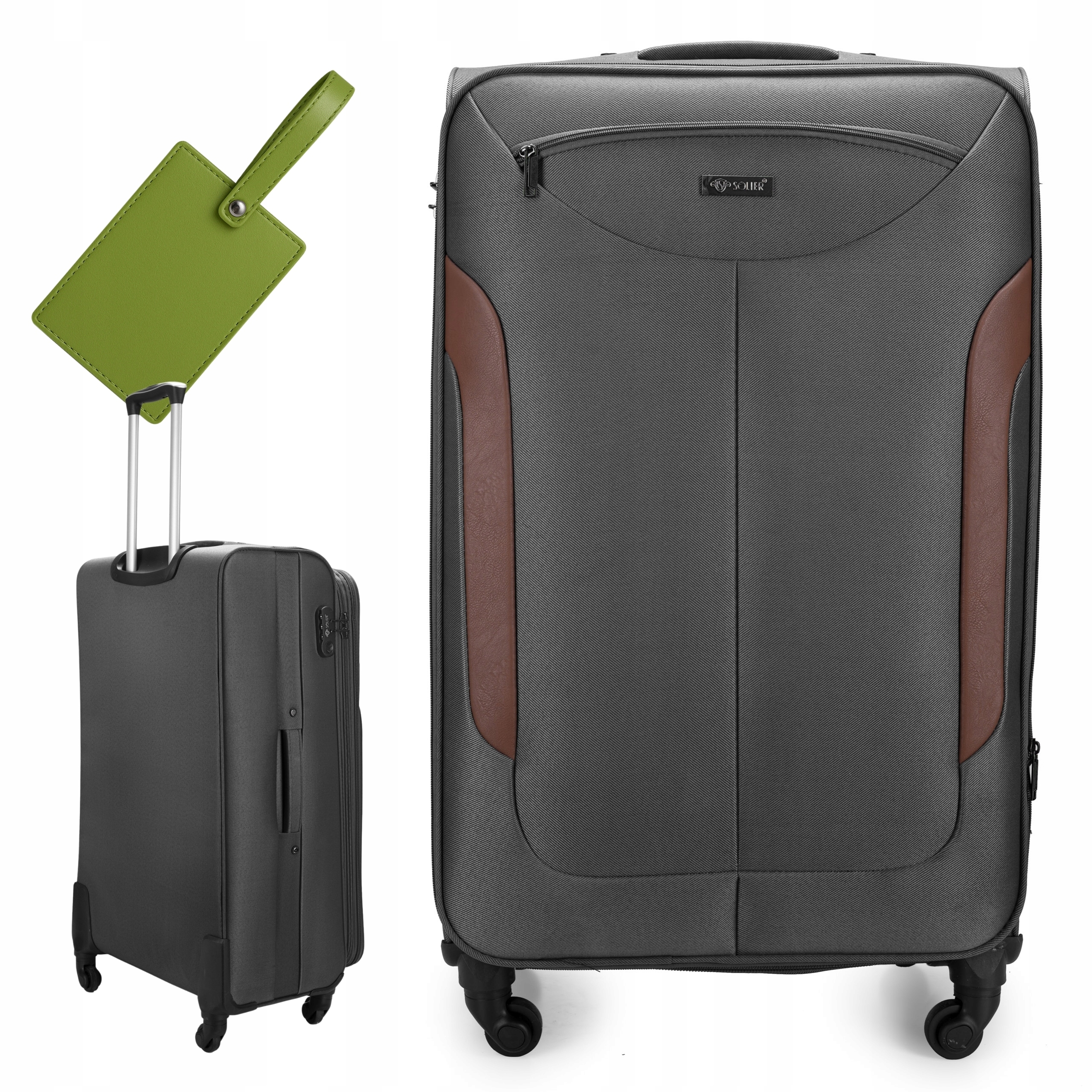 Velká cestovní taška na kolečkách, měkká, prostorná, Bonus Barvy