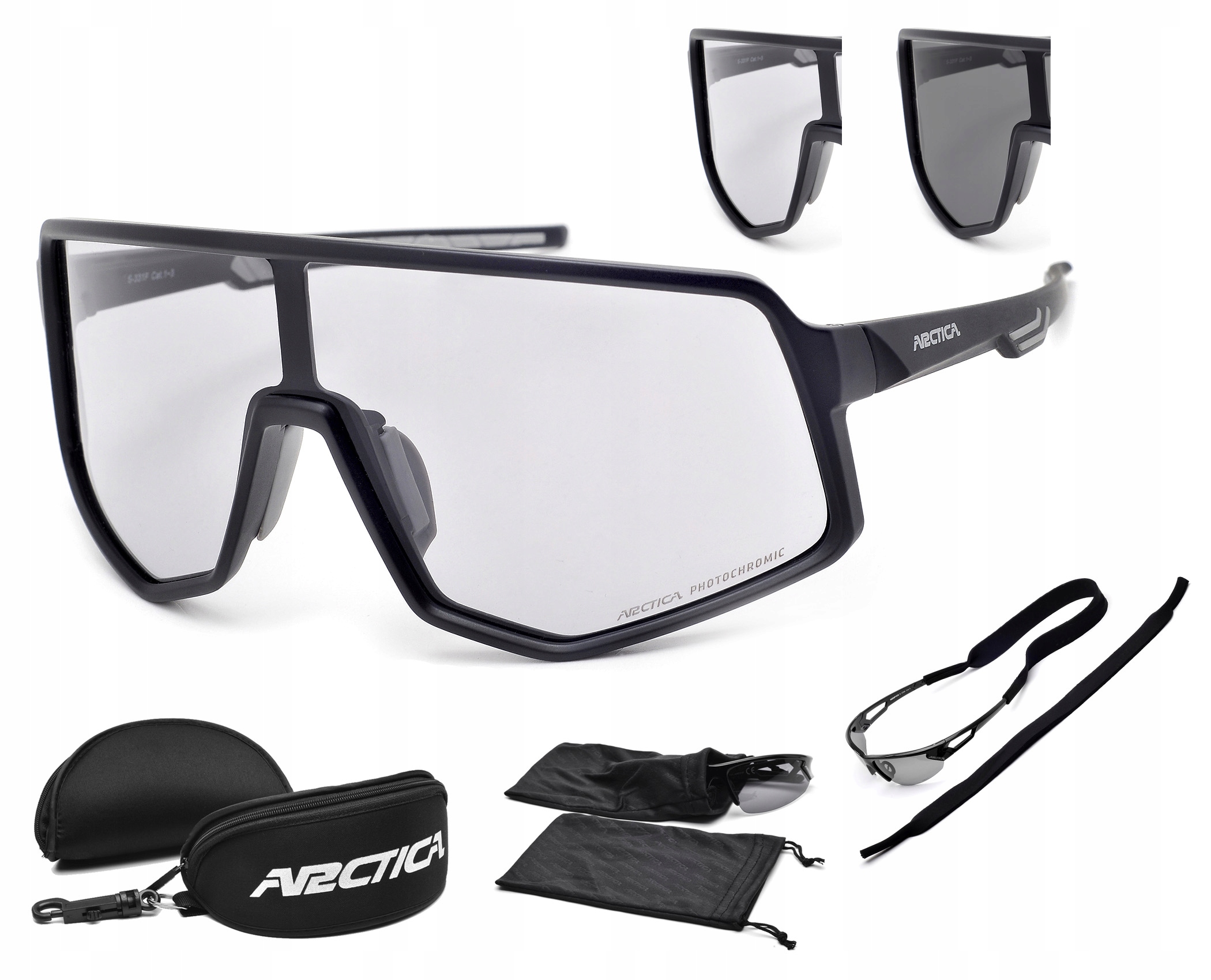 Fotochromatické Polarizační Cyklistické Brýle Arctica S-331FP UV400 Pásek