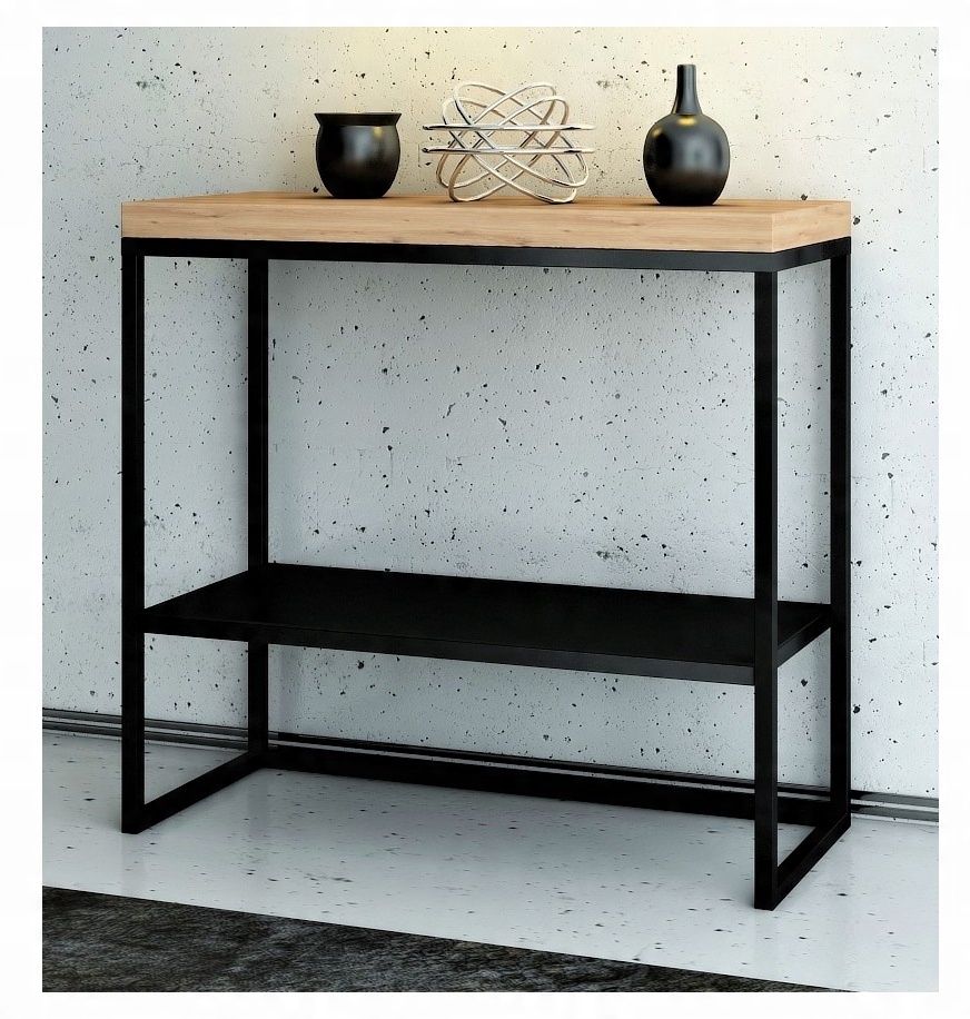 

Konsola metalowa loft industrial stolik z półką