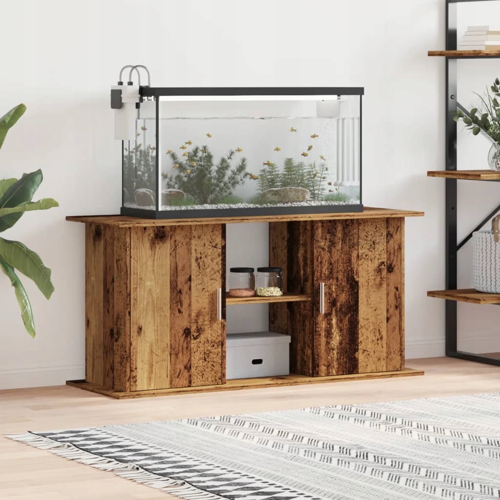 Fionshop 262976678 Stojan na akvárium old wood 121 x 41 x 58 cm kompozitn