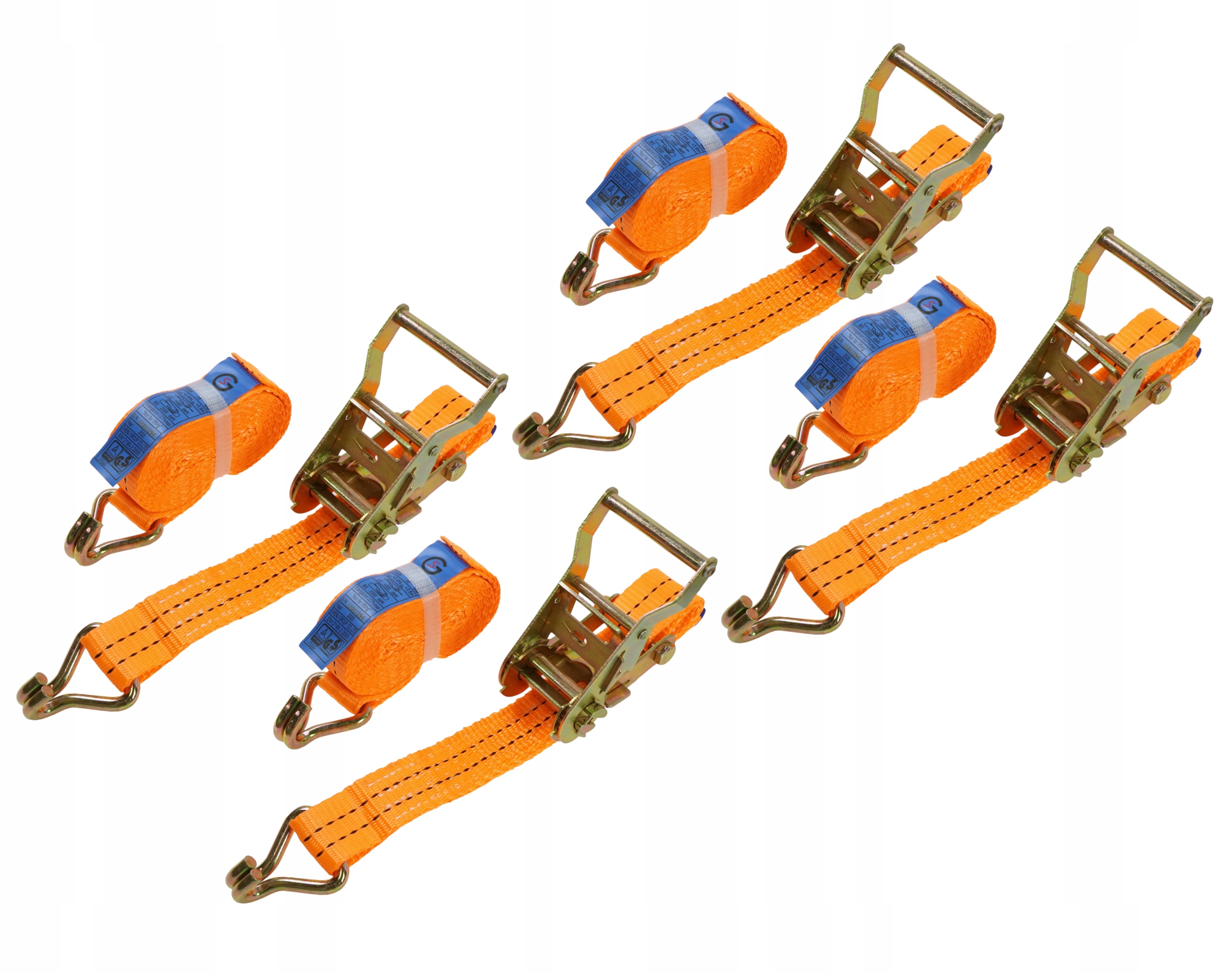 4x Pas Transportowy 6M 35MM 2T pasy transportowe mocujące ładunek Tuv Gs