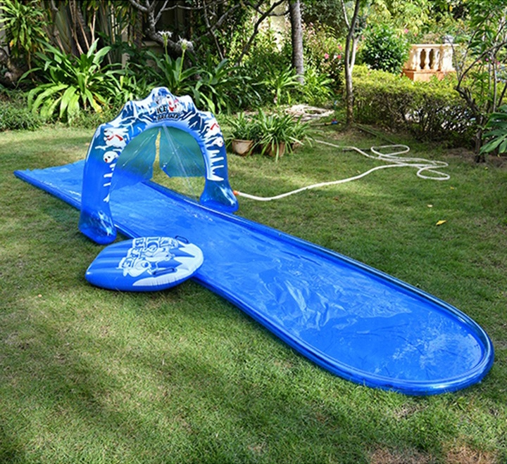 ZJEDŻALNIA WODNA DLA DZIECI ŚLIZGAWKA 500X95CM Kod producenta ZJEŻDŻALNIA WODNA NIEBIESKA