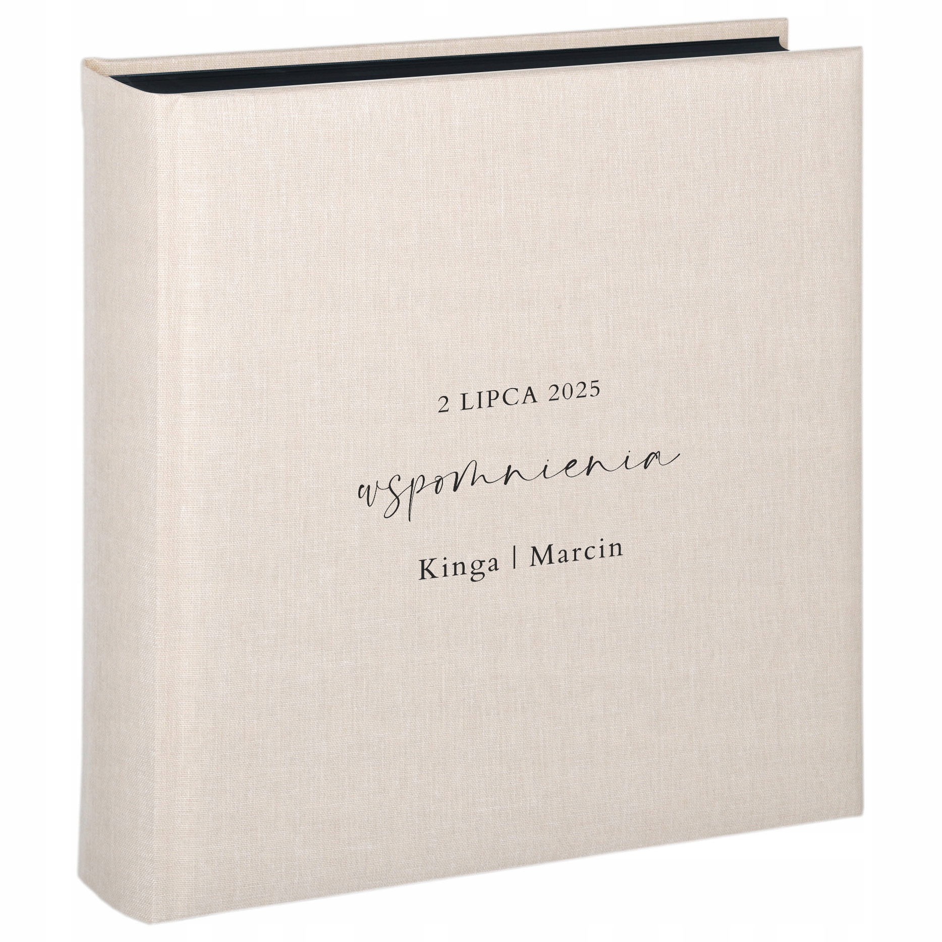 Solidny Album zdjęcia wklejane 50 kart Twój Tekst Nadruk na Ślub Goldbuch