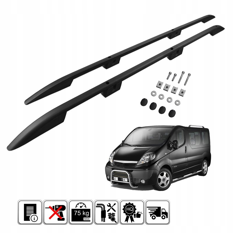 RELINGI DACHOWE DO OPEL VIVARO 2003-2014 L2 DŁUGI