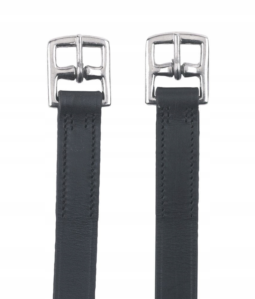 Puśliska skórzane COVALLIERO 25mm czarne 130 cm