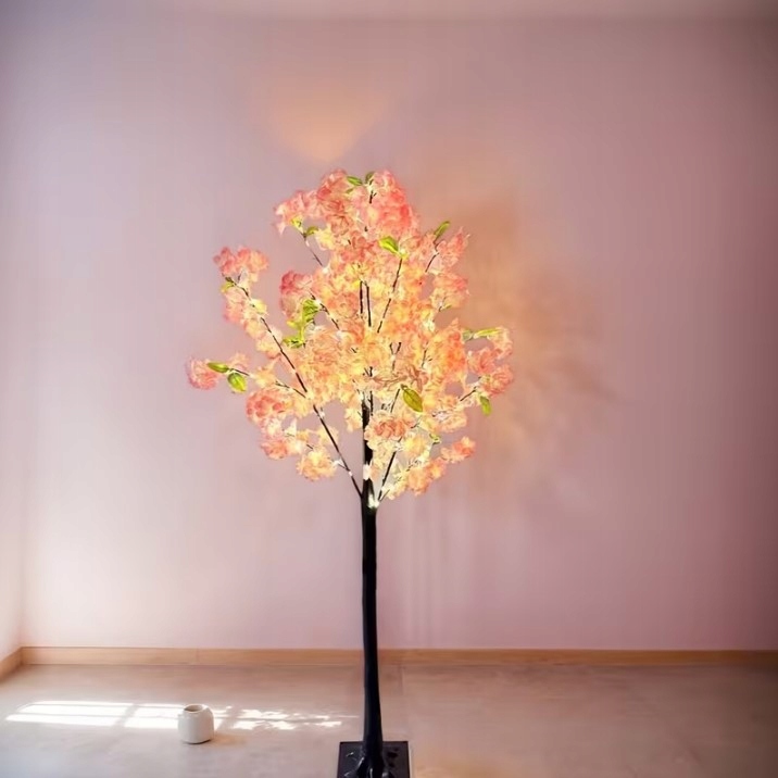 Lampa Led lampa strom Veľký stromček Kvet Čerešne Sakura ružová 150 cm 1,5M