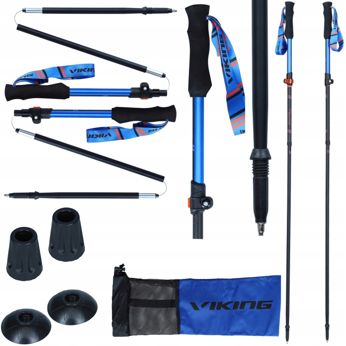 Kije Trekkingowe Viking Kettera Pro Składane do 36 cm Regulowane 115-135 cm