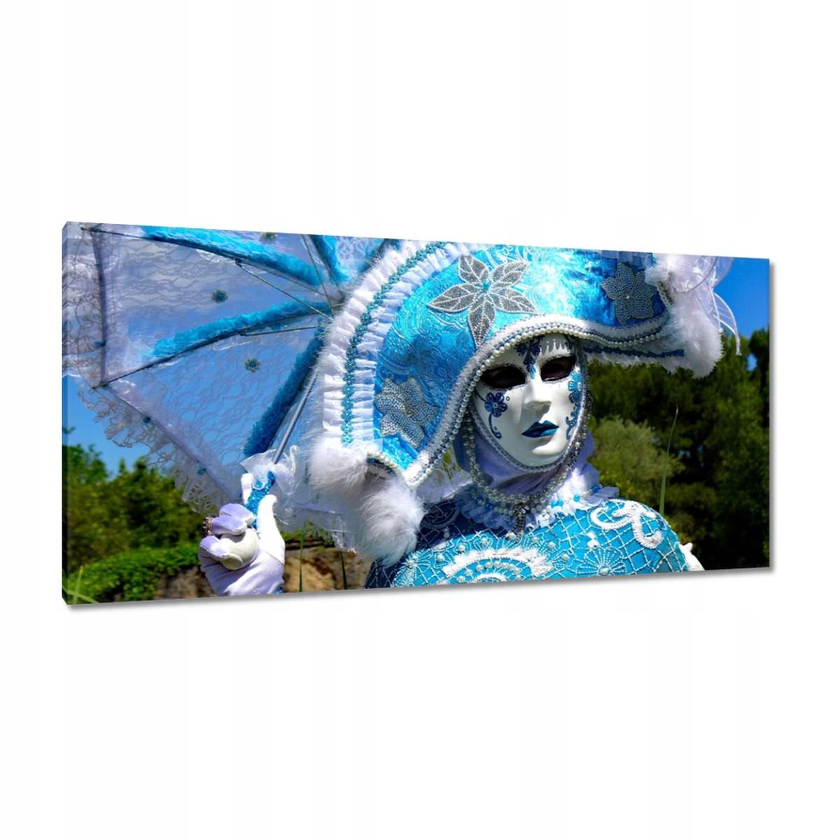 Obrazy 115x55 Modrá maska Karneval