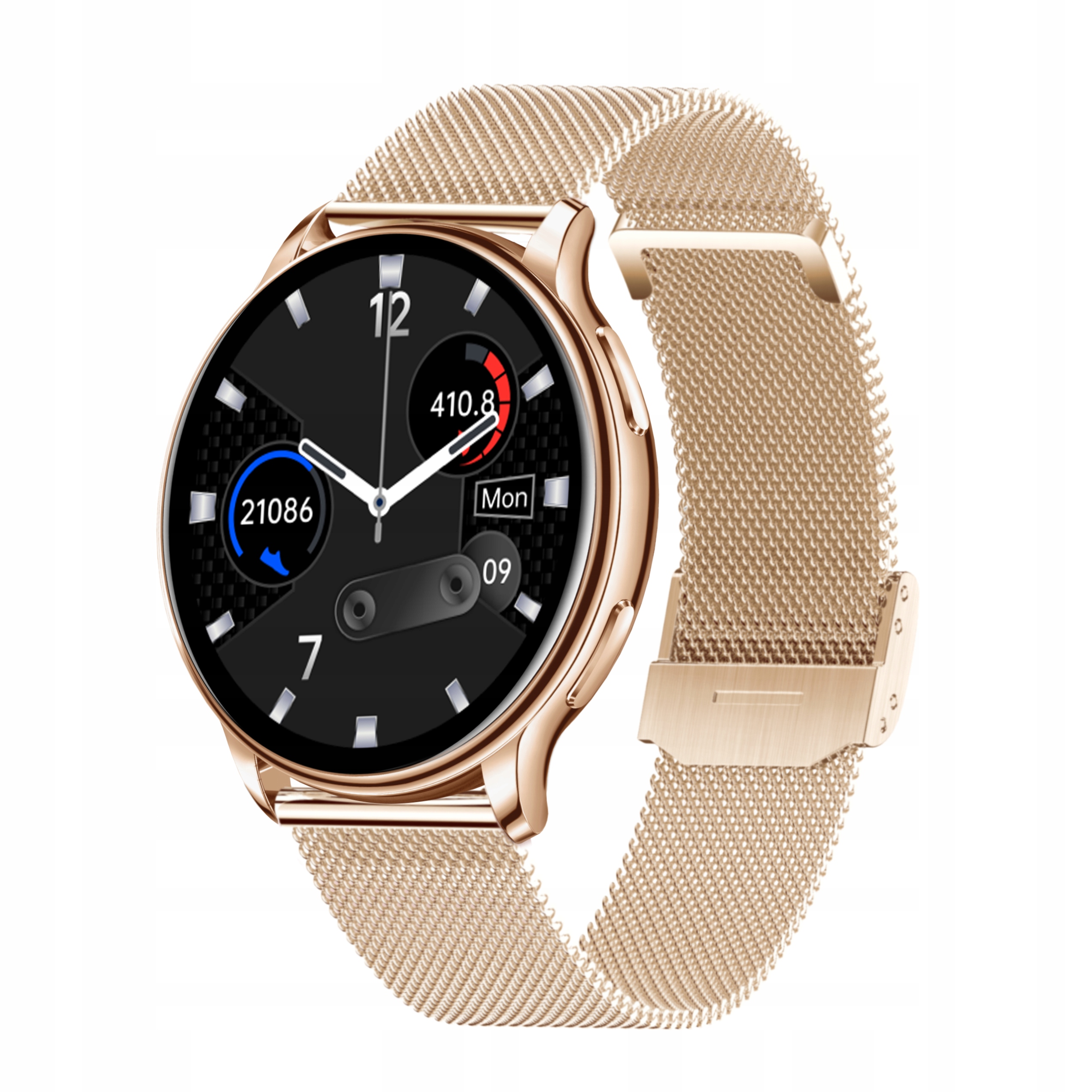 SMARTWATCH DAMSKI DLA KOBIETY ROZMOWY POWIADOMIENIA SPORT PULS MENU PL Stan opakowania oryginalne