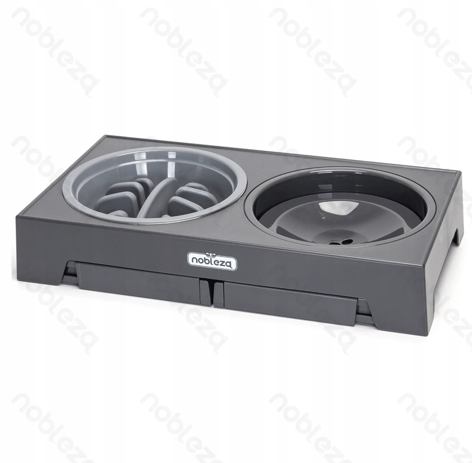 Levně Sada dvou plastových misek Nobleza šedá 1,1 l #984