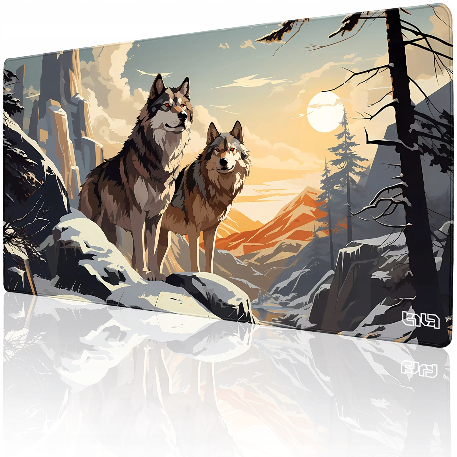 Herní Podložka Vlčí země 100x50 Tilt XL Herní protiskluzová