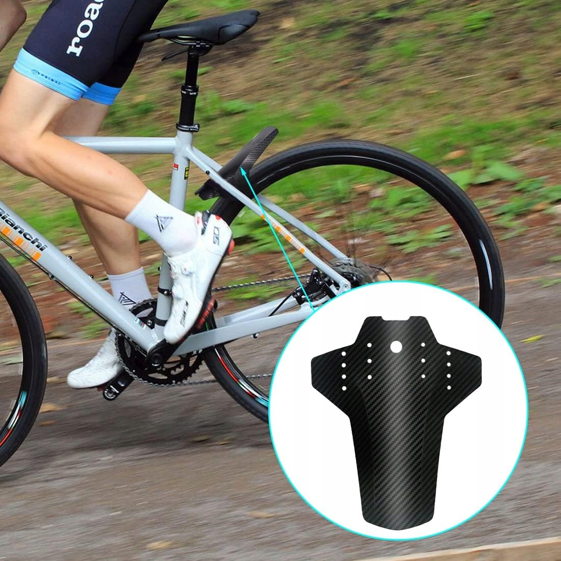 BŁOTNIK ROWEROWY MTB ENDURO CARBON PRZÓD TYŁ 2 SZT Rodzaj komplet