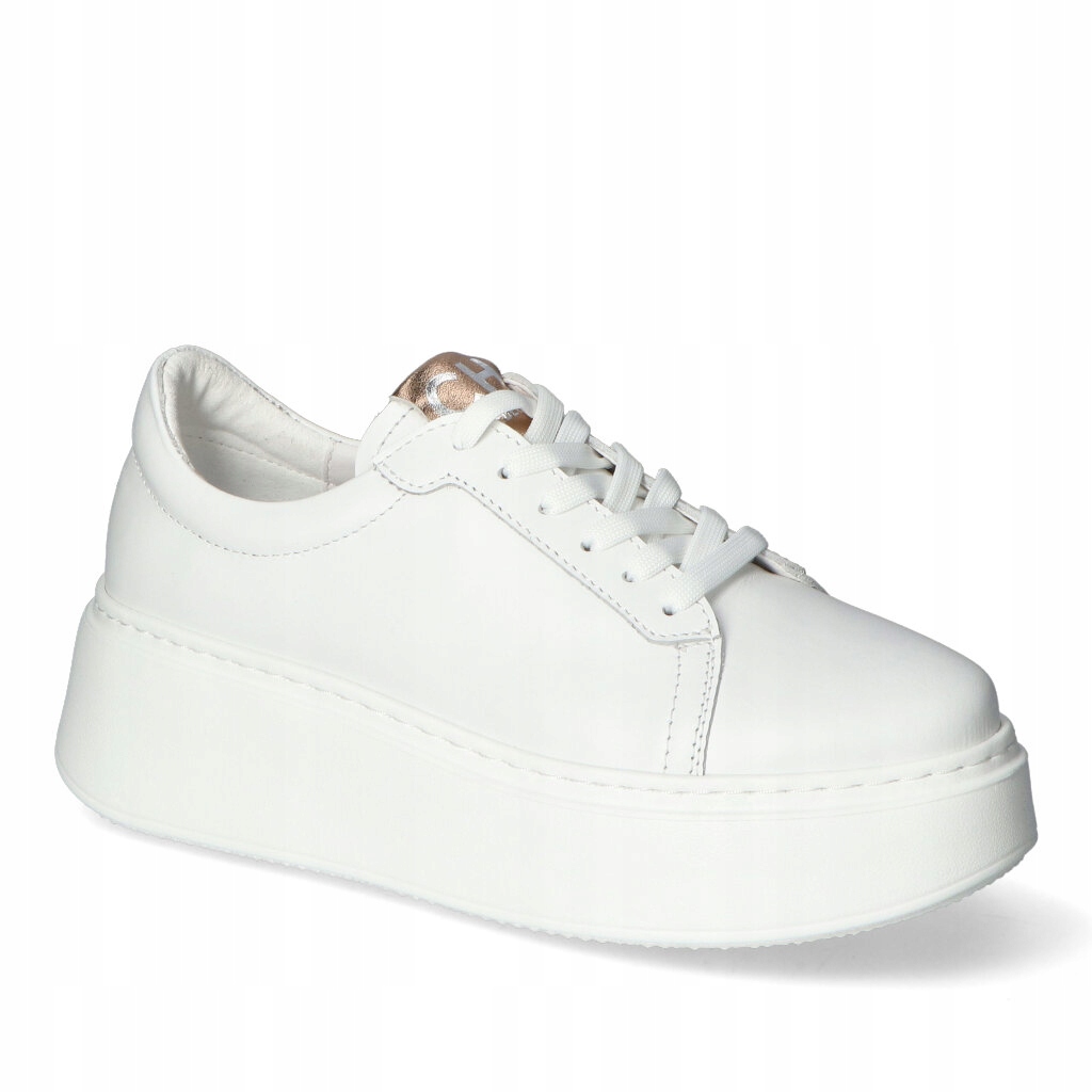 Dámské tenisky na platformě Chebello Bílá přírodní kůže 38