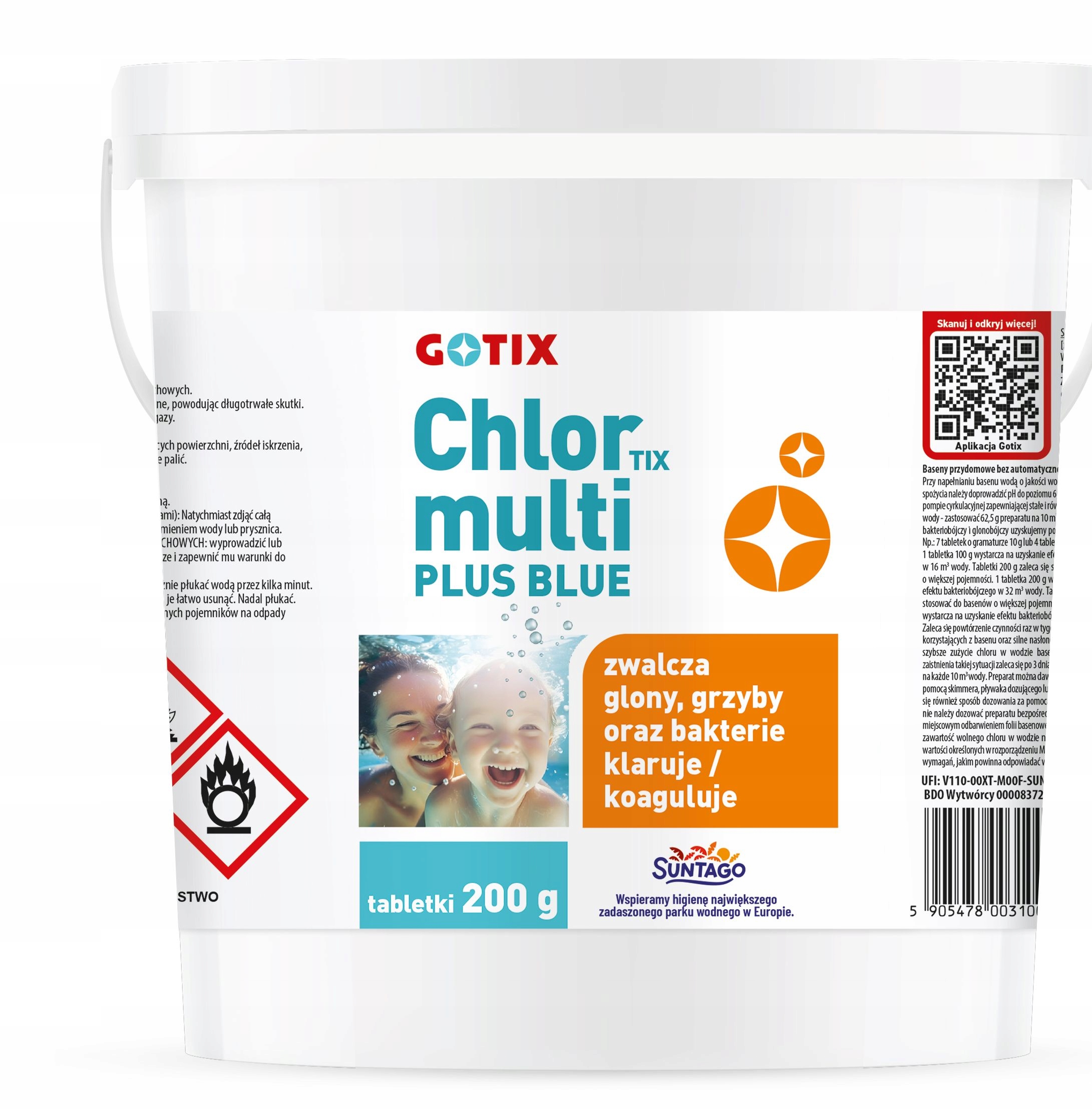 Chlor Do Basenu Tabletki Multifunkcyjne 5kg Jacuzzi Spa 200g Niebieskie