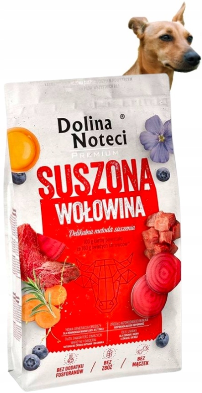 Levně Dolina Noteci Premium Krmivo pro psy, suché hovězí maso, 9 kg