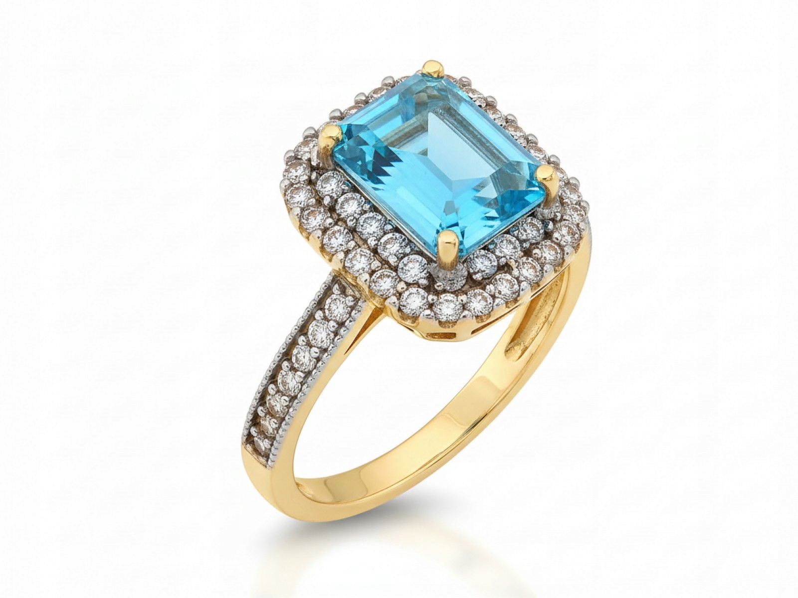 Dámský zlatý prstýnek 585 se 14karátovým krystalem jako dárek