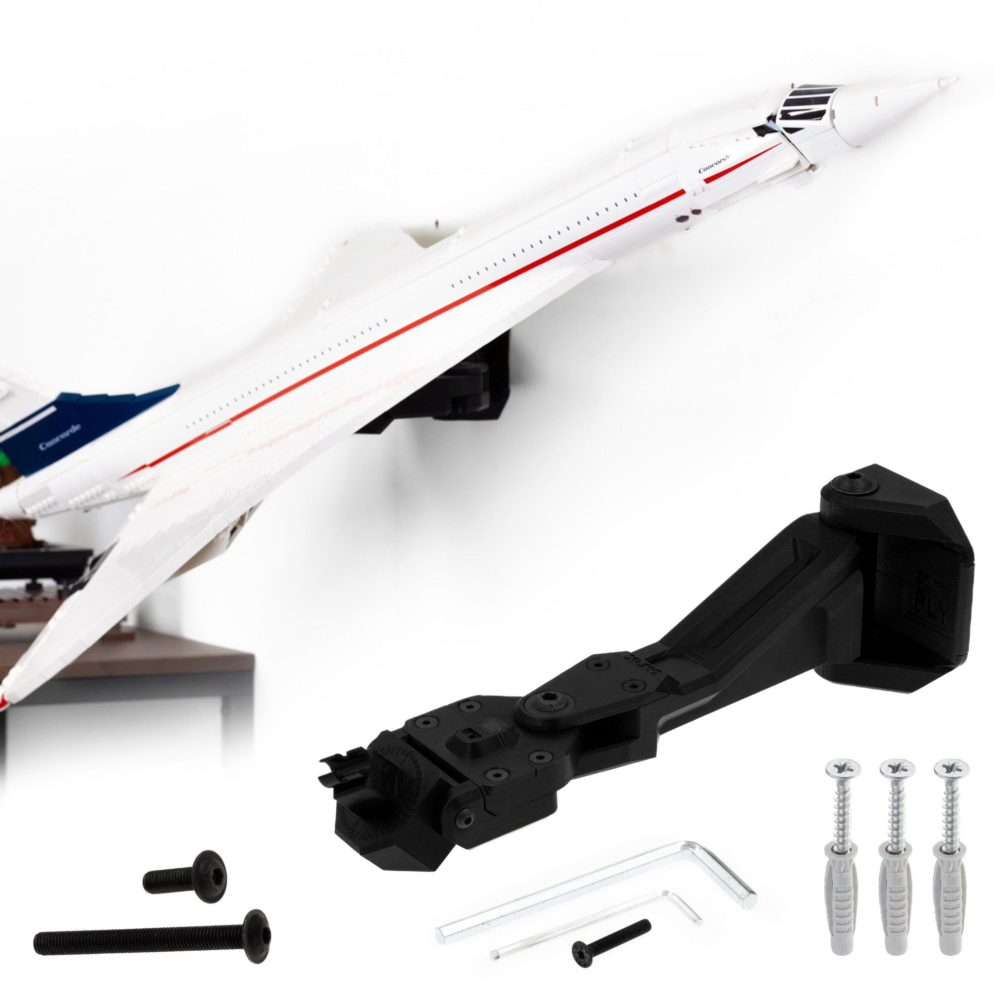 Concorde 10318 Nastavitelné rameno na zeď Nástěnný držák pro Lego letadlo