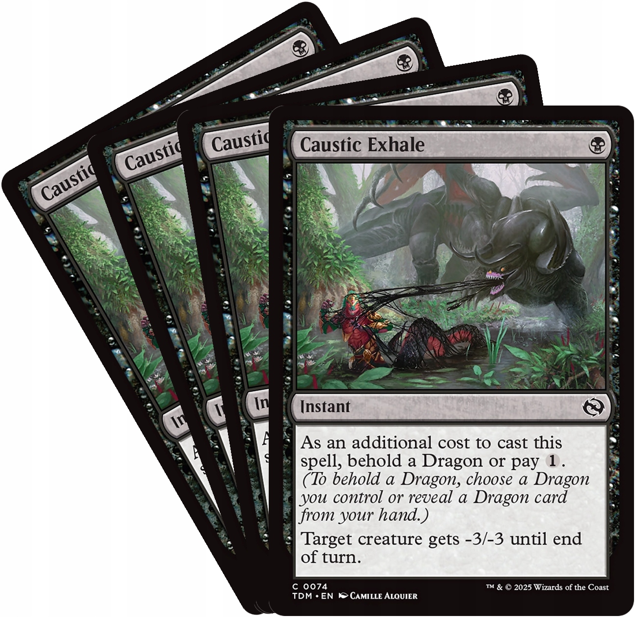 [mtg] Playset: 4x Caustic Exhale (tdm)