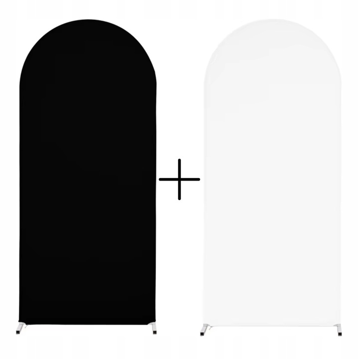 2x Potah Na Rám Černý Bílý Set Stojan Balóny Pozadí Materiál Oblouk