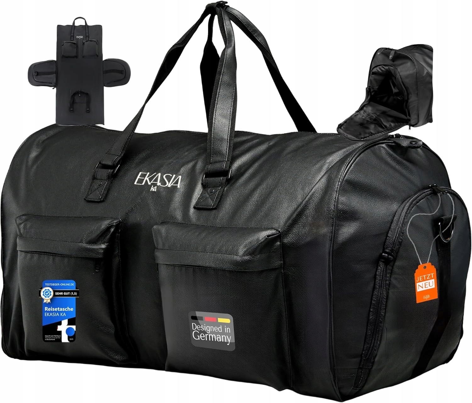 Cestovní taška Ekasia Skládací na oblečení XL Černá Obchodní Sportovní