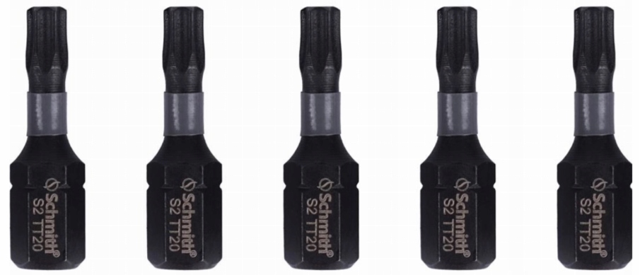 BIT UDAROWY TORX TT20 25mm KOŃCÓWKA MAGNETYCZNA BITY ZESTAW 5szt SCHMITH
