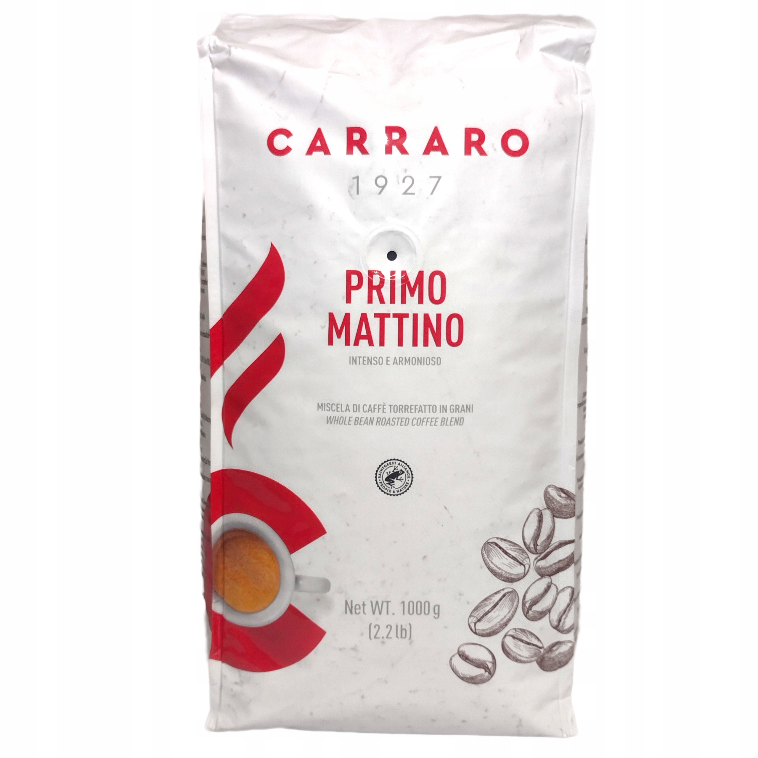 Levně Carraro Primo Mattino míchaná zrnková Káva 1000g