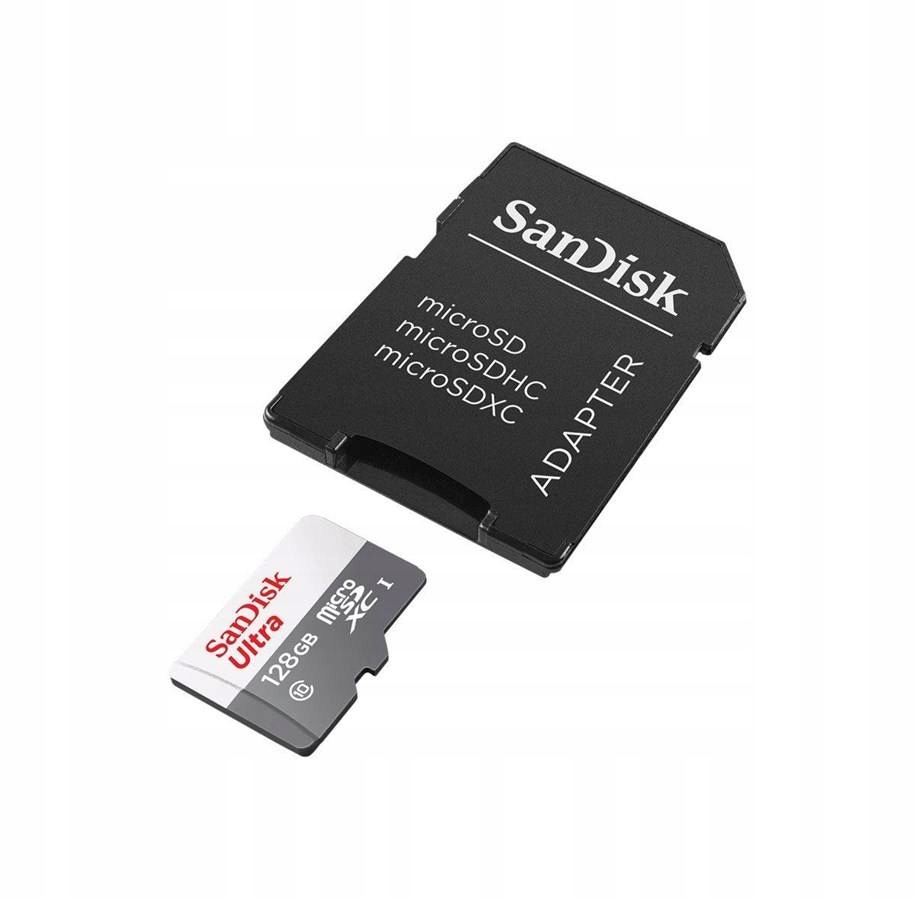 SANDISK Szybka karta pamięci microSDXC micro SD SDXC Ultra 128GB 100 MB/s Stan opakowania oryginalne