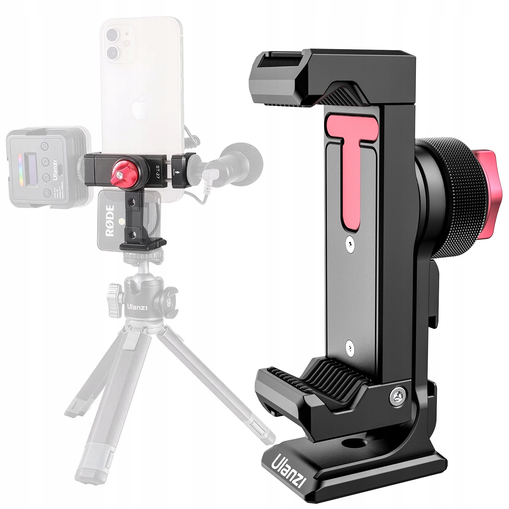 Ulanzi ST-27 otočný držák telefonu Iron Man IV s uchycením na stativ