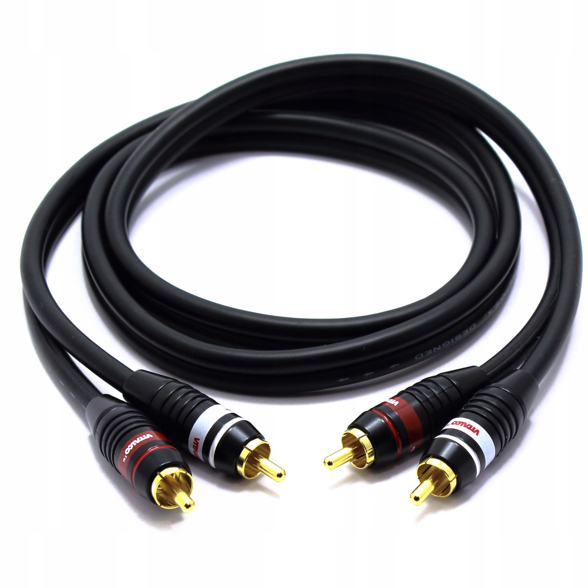 KABEL 2x RCA 2RCA 5m AUDIO CHINCH VITALCO PREMIUM Złącza 2x RCA (cinch) - 2x RCA (cinch)