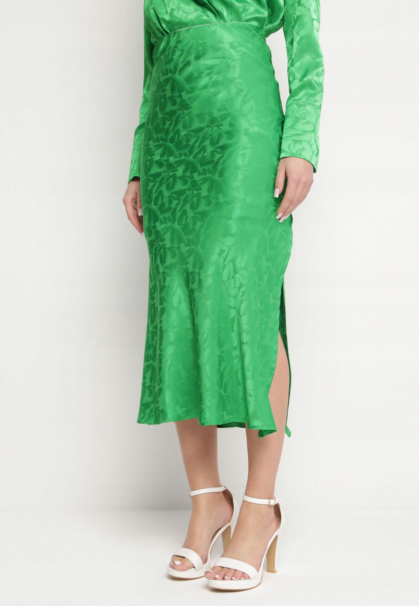 Sukně Zelená Jednoduchá Chic Elegantní Dámská Trendová Born2be S