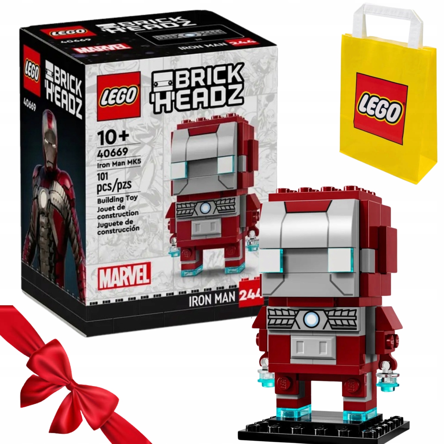 Zestaw Klocków Lego Brickheadz 40669 Figurki Iron Man MK5 Na Święta