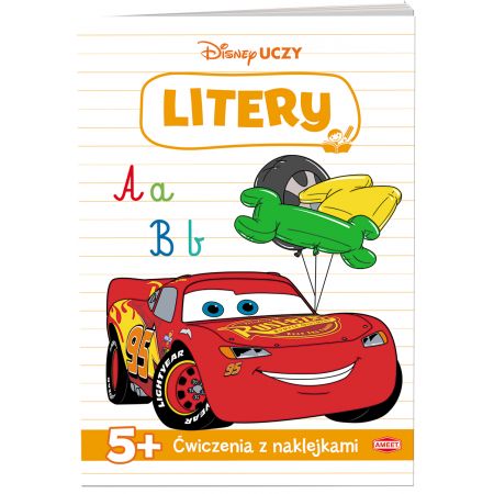 Disney uczy Auta. Ćwiczenia z naklejkami Litery