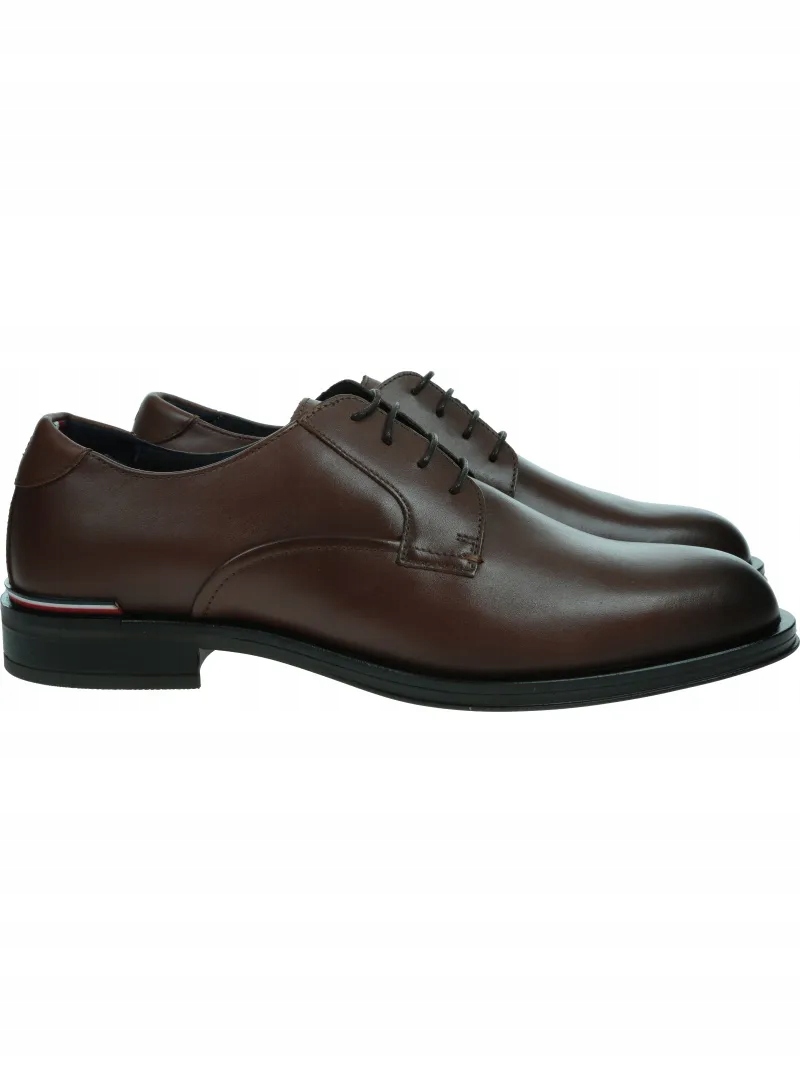 Hnědé polobotky Tommy Hilfiger Core Rwb Hilfiger Lth Shoe FM0FM048
